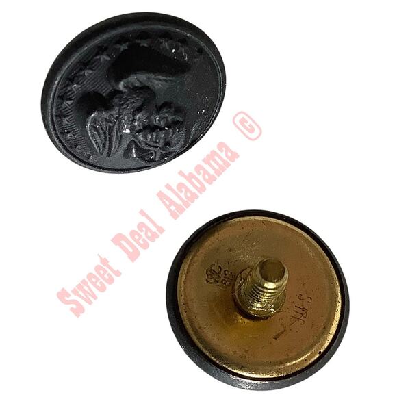 2-PK Waterbury Button Company- USMC Screw Post Buttons for Service Caps, 5/8"D - Picture 1 of 4